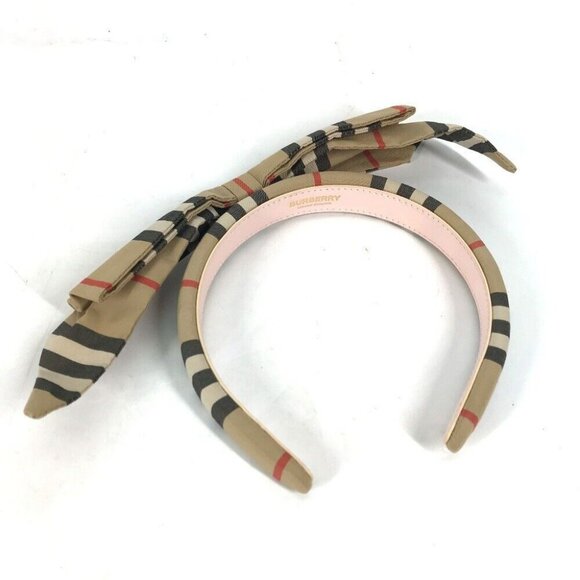 BURBERRY Check ribbon hair accessories hair band headband